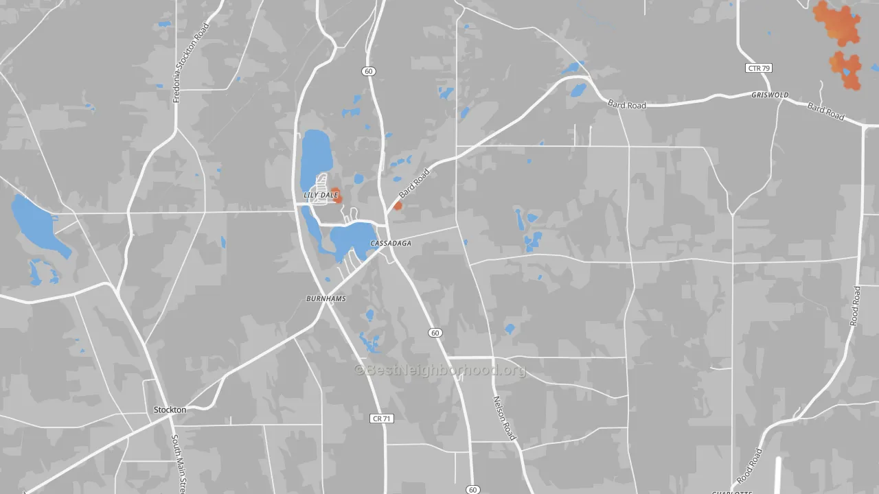 Bike Grade map of 14718, NY