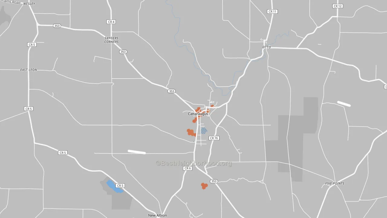 Bike Grade map of 14719, NY