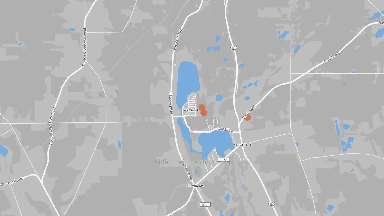 Bike Grade map of 14752, NY