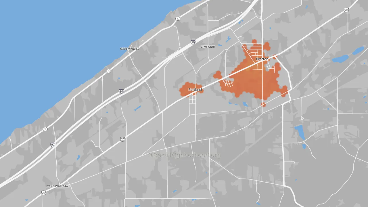 Bike Grade map of 14769, NY