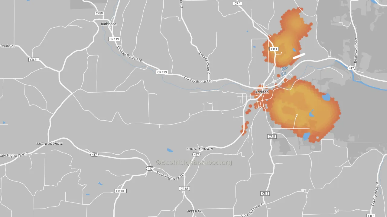 Bike Grade map of 14801, NY