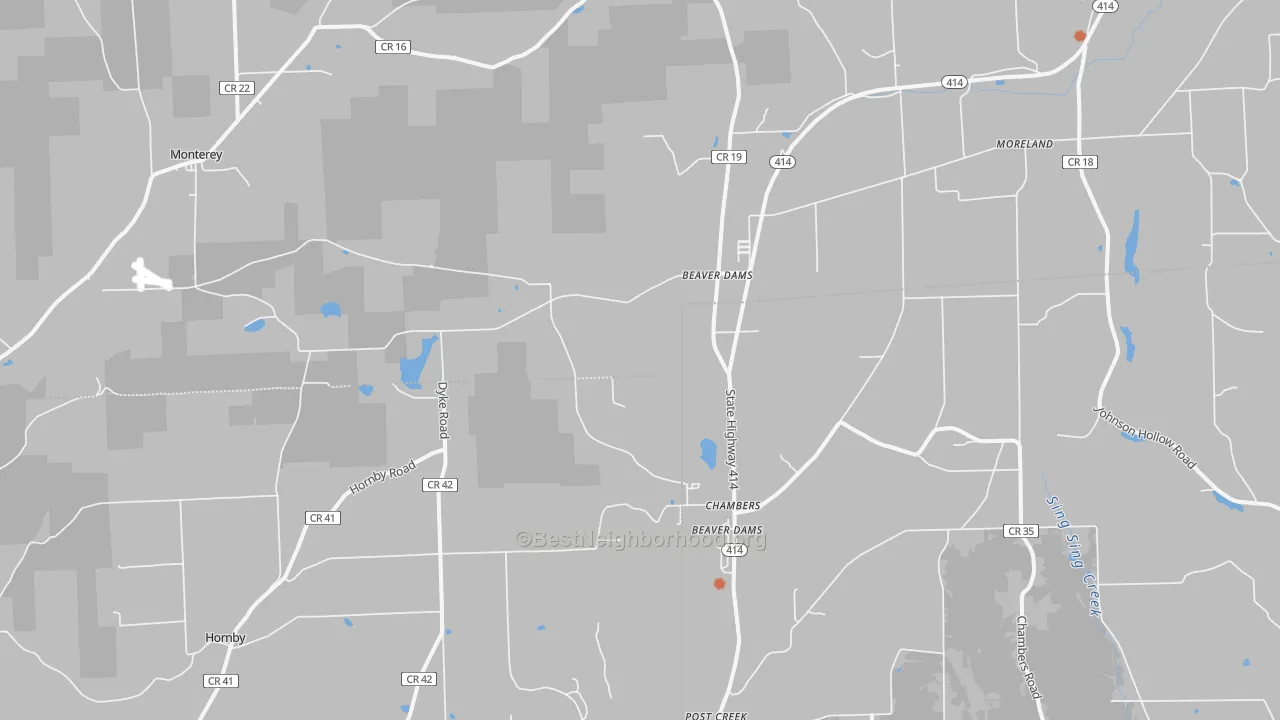 Bike Grade map of 14812, NY