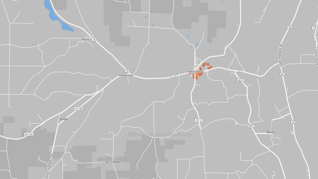 Bike Grade map of 14822, NY