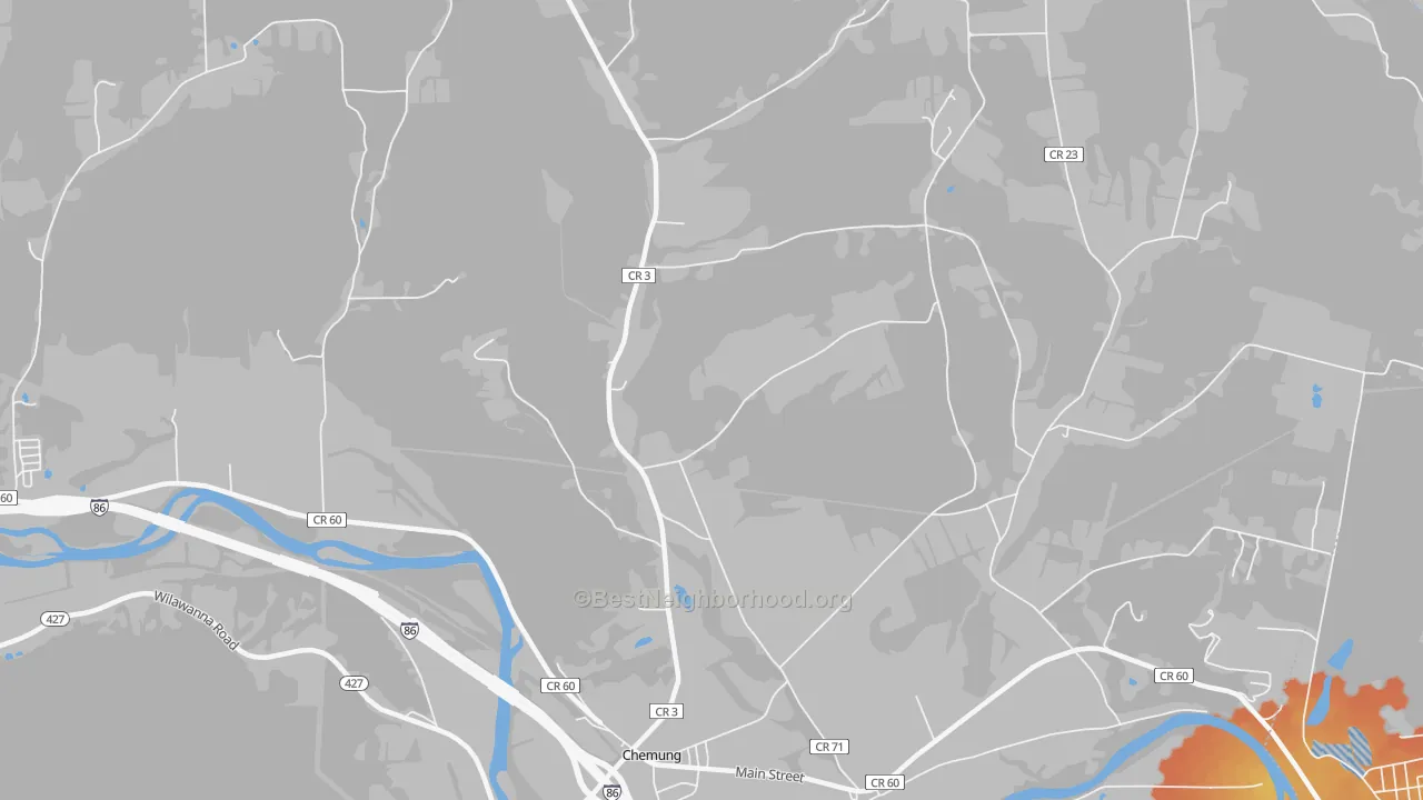 Bike Grade map of 14825, NY