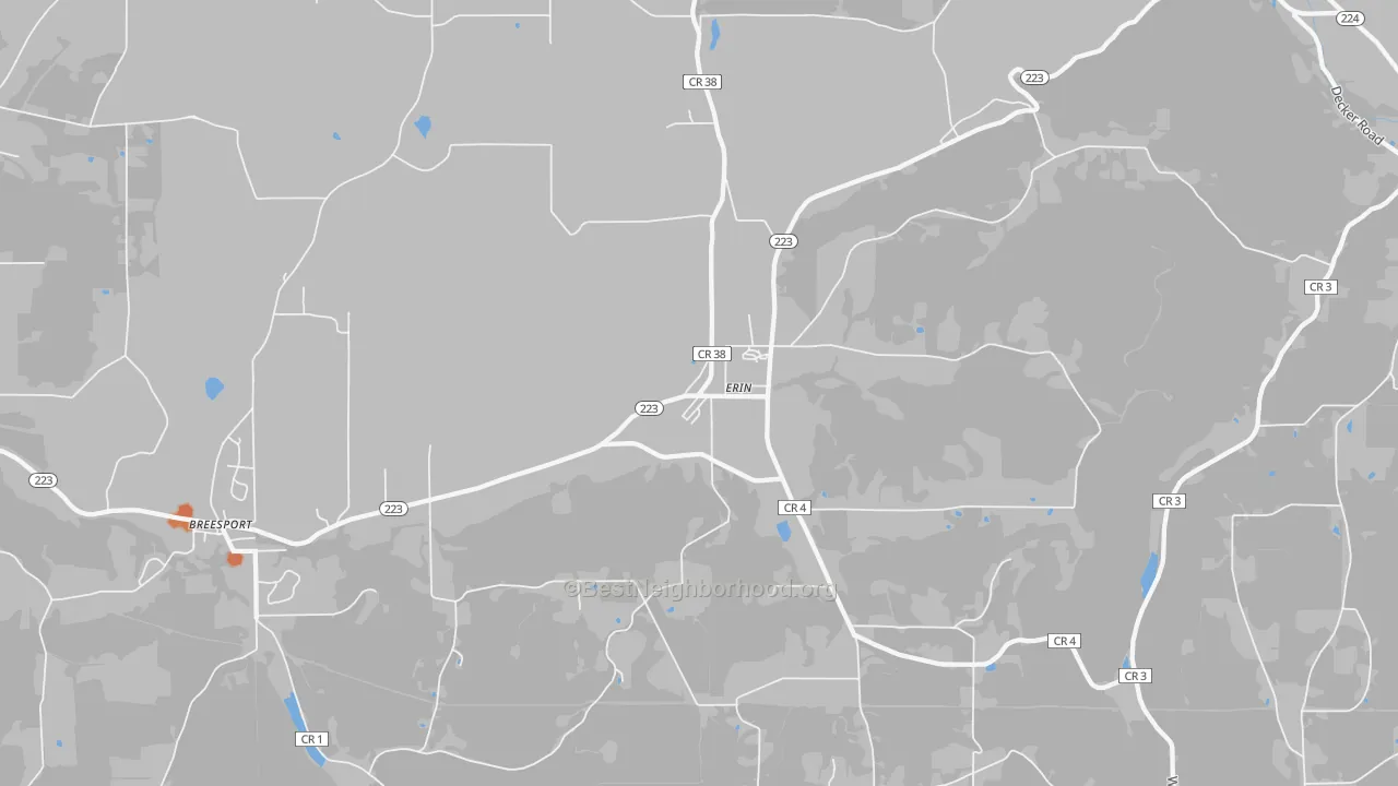 Bike Grade map of 14838, NY