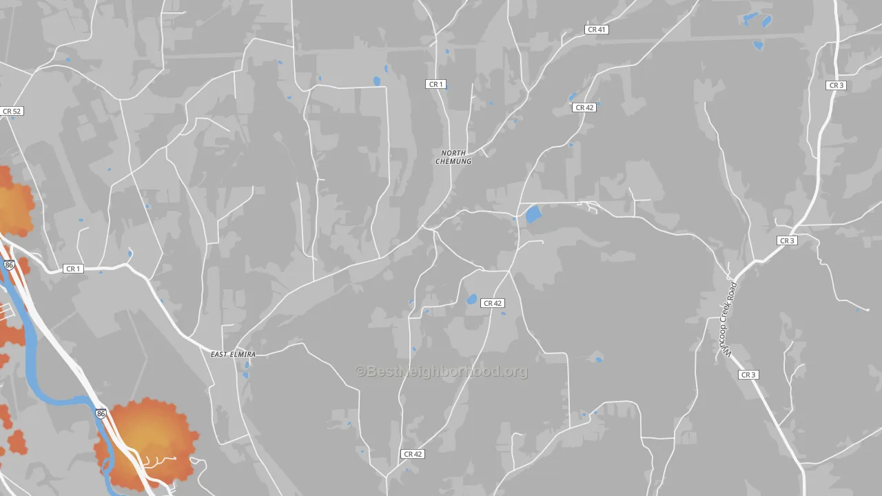 Bike Grade map of 14861, NY