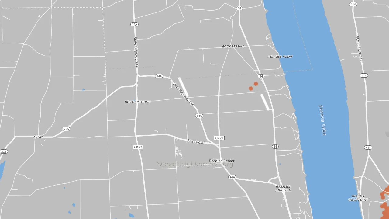 Bike Grade map of 14878, NY