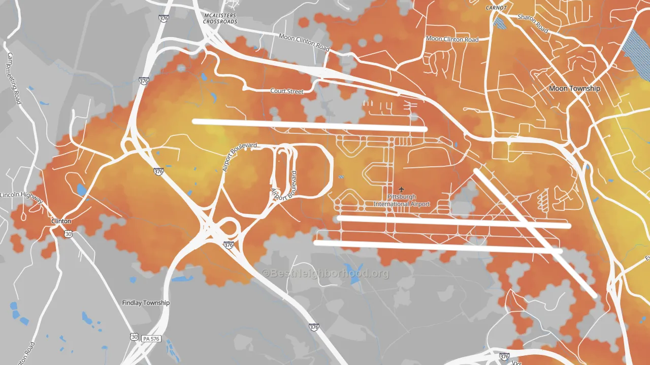 Bike Grade map of 15231, PA