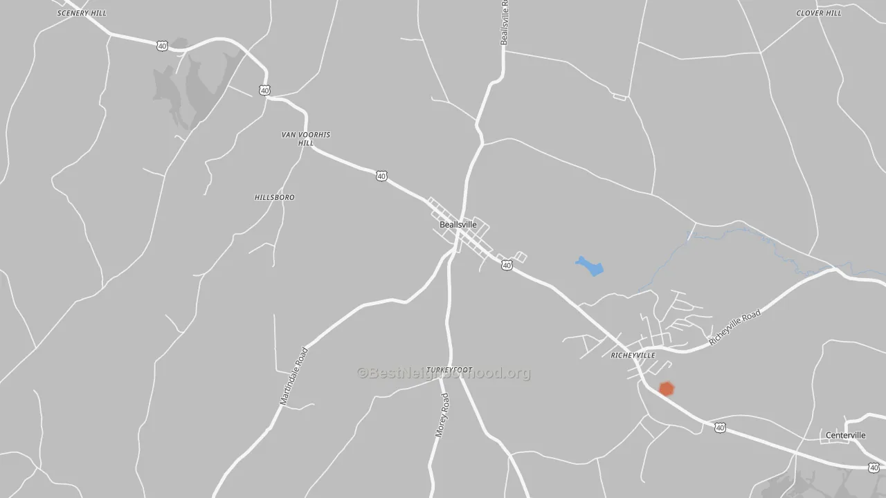 Bike Grade map of 15313, PA