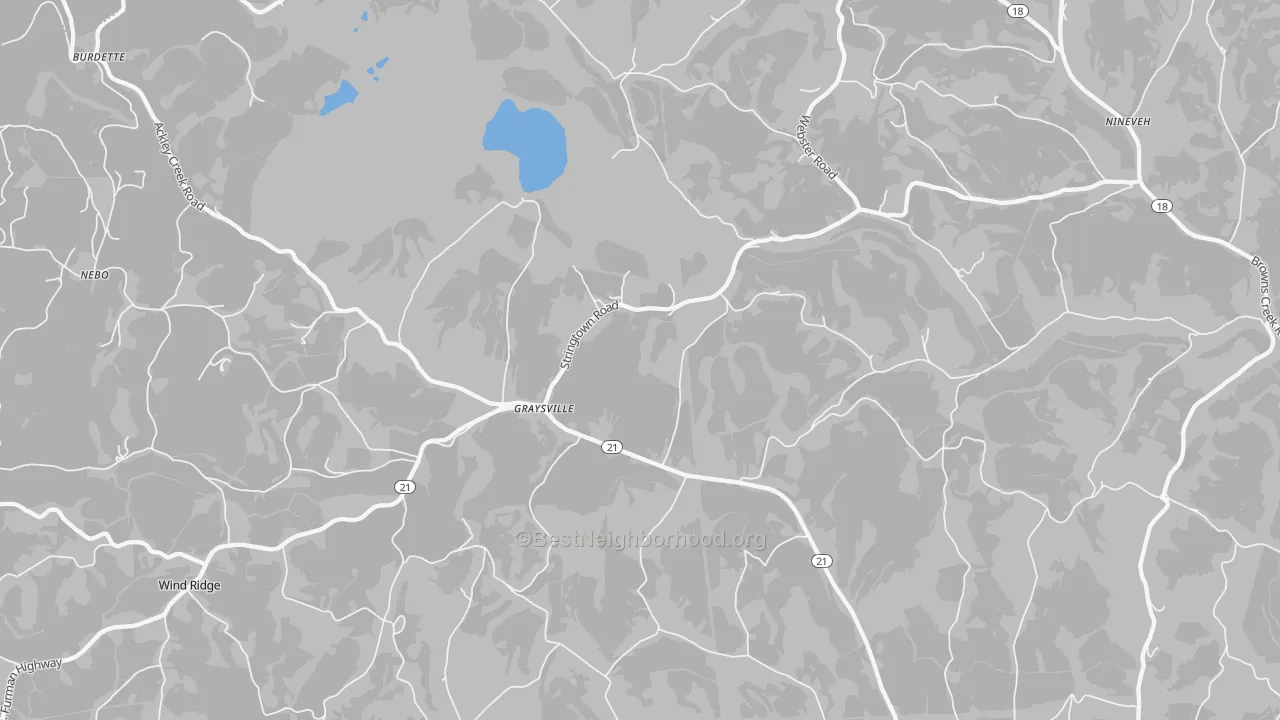 Bike Grade map of 15337, PA
