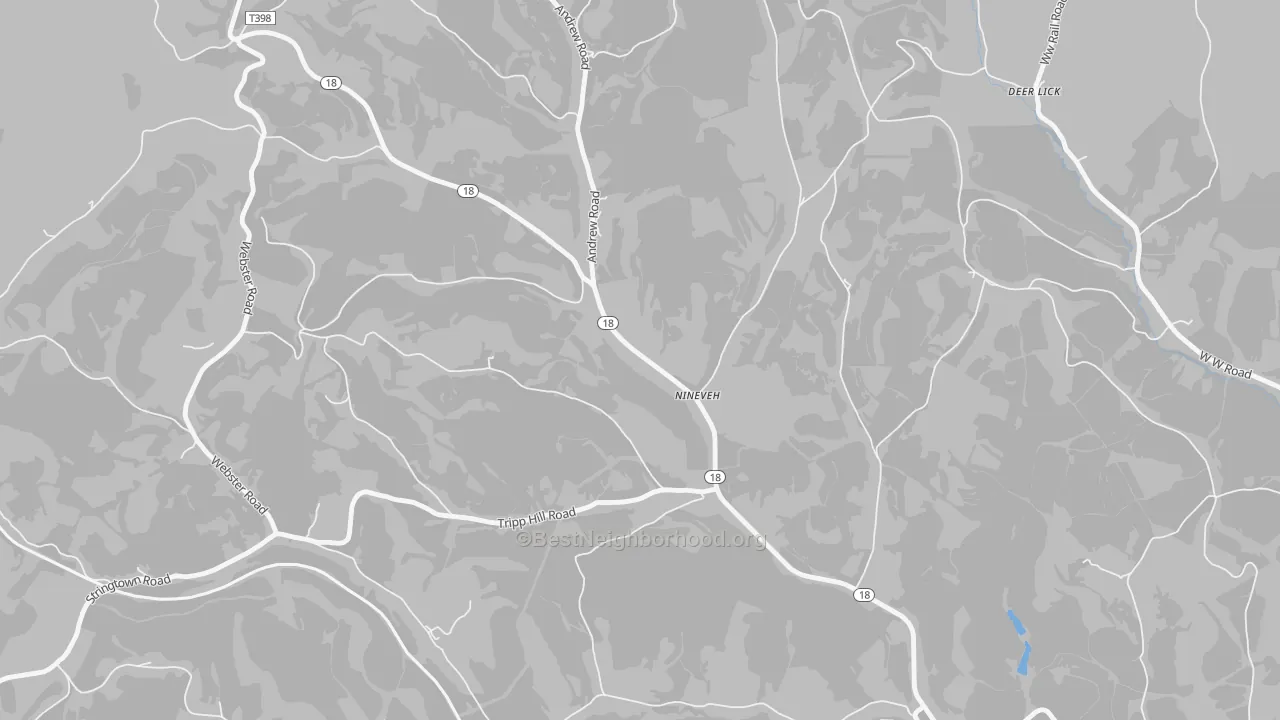 Bike Grade map of 15353, PA