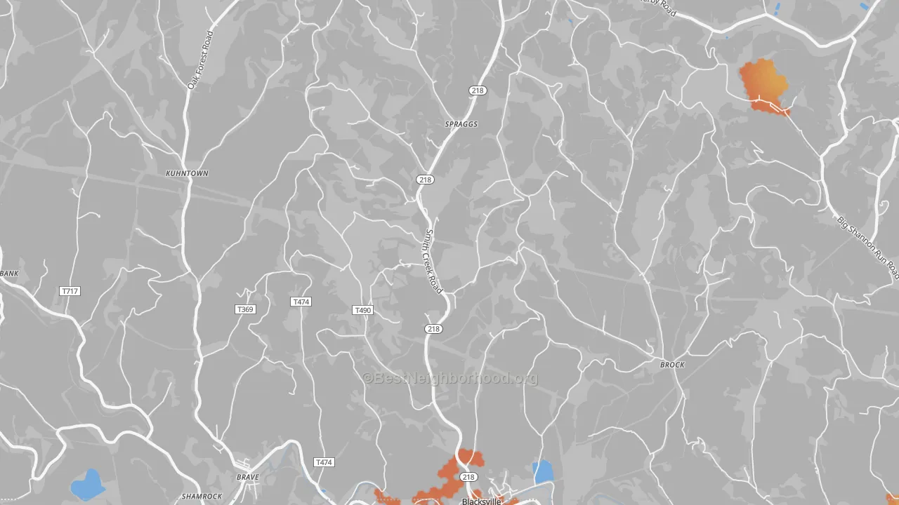 Bike Grade map of 15362, PA