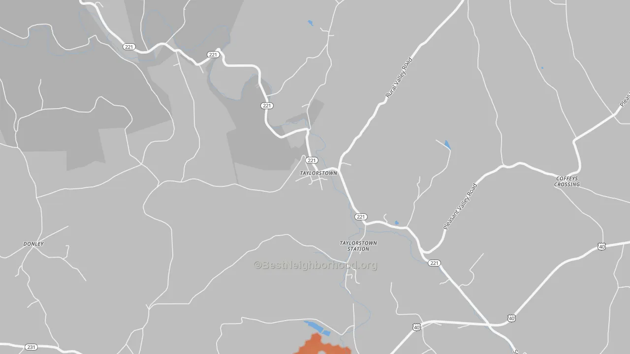 Bike Grade map of 15365, PA