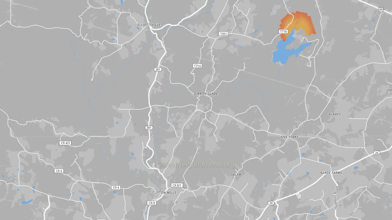 Bike Grade map of 15440, PA