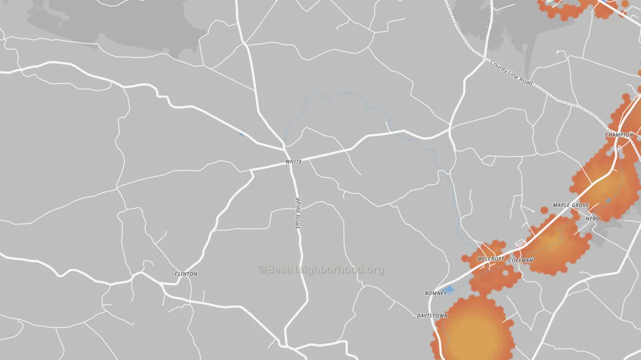 Bike Grade map of 15490, PA