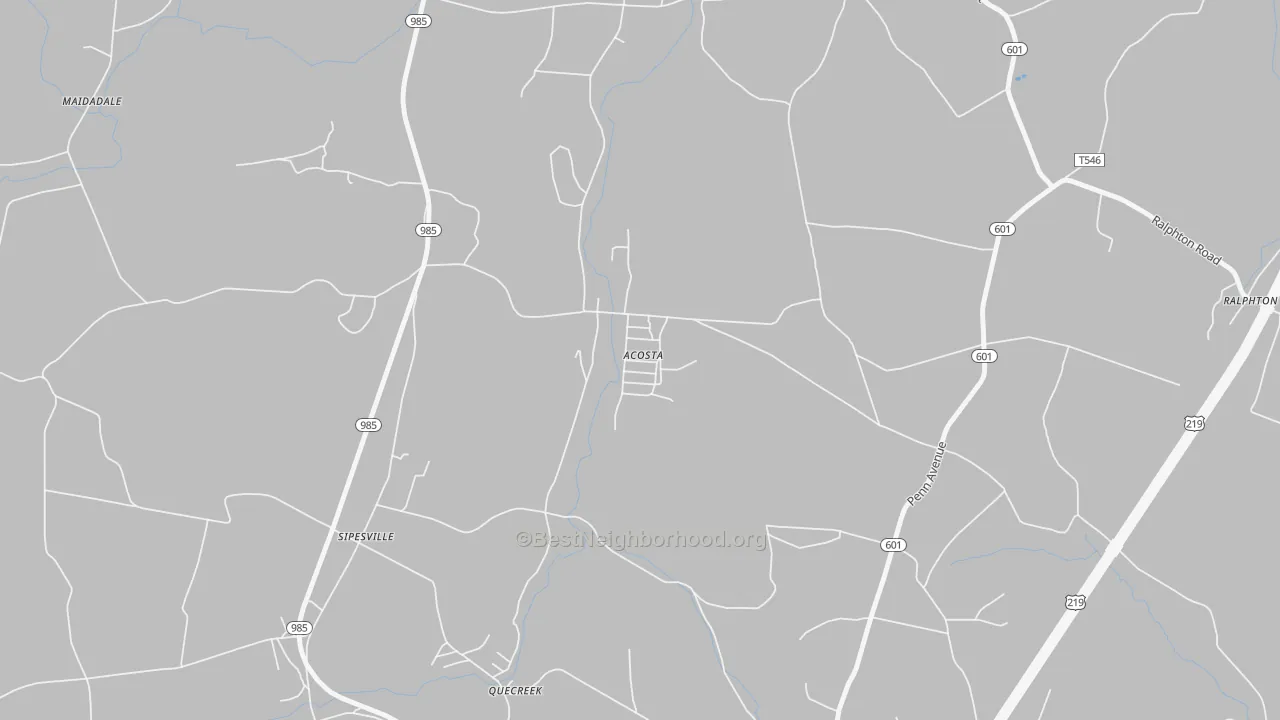 Bike Grade map of 15520, PA