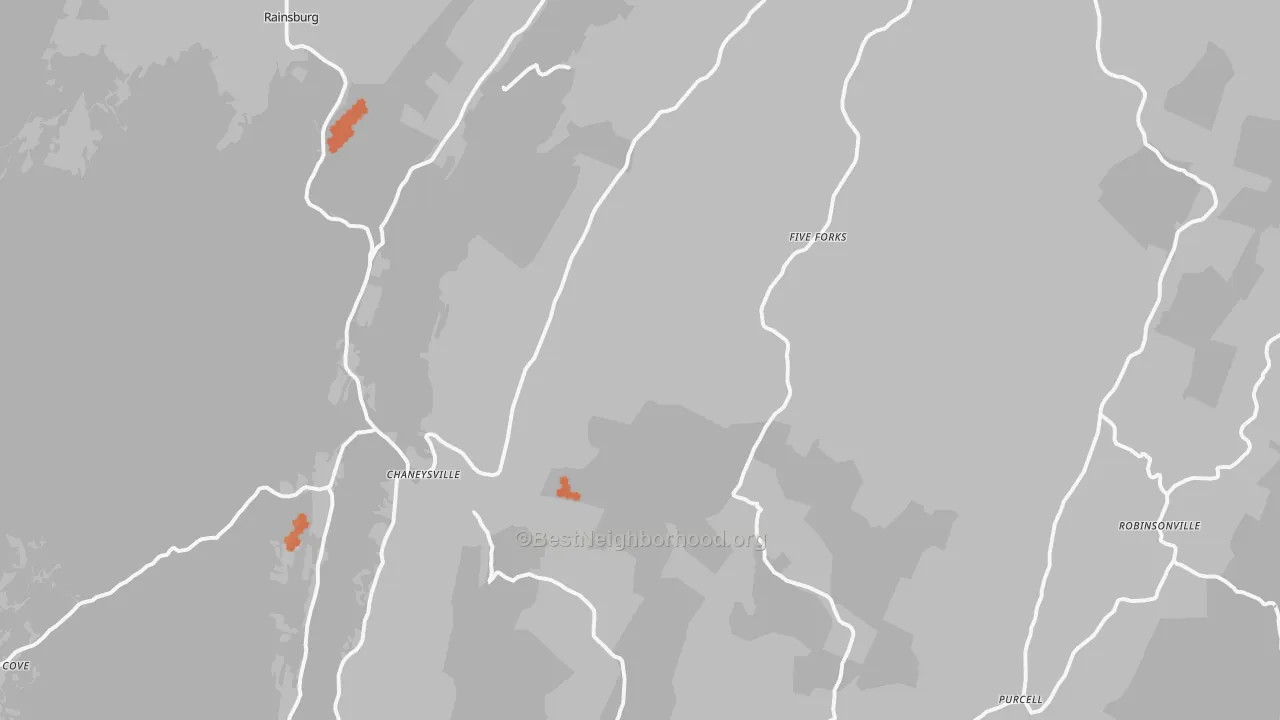 Bike Grade map of 15535, PA