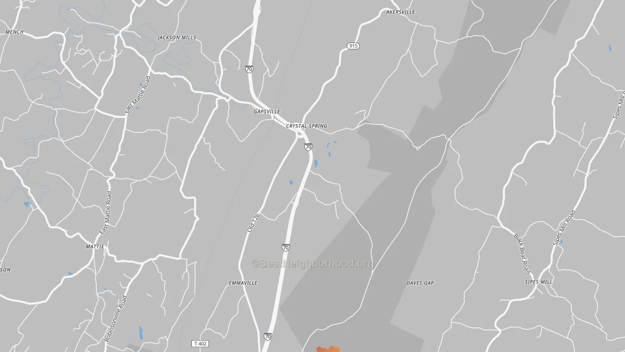 Bike Grade map of 15536, PA
