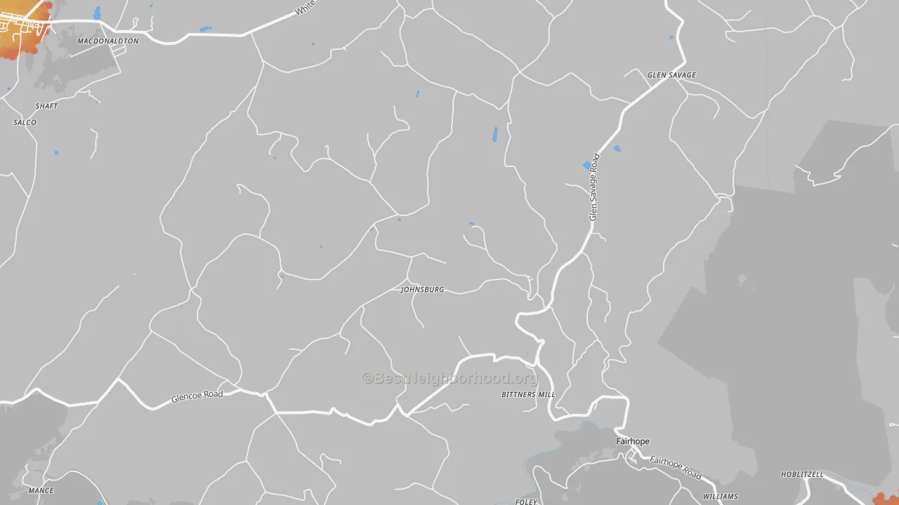 Bike Grade map of 15538, PA