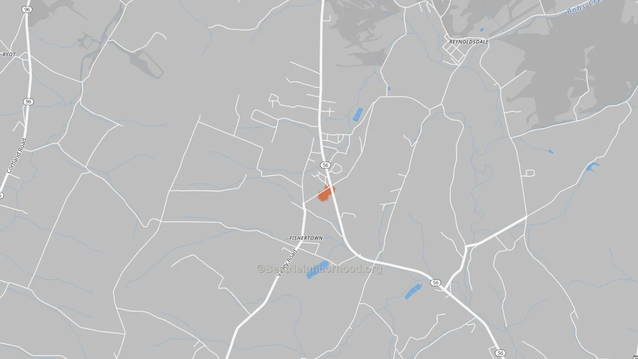Bike Grade map of 15539, PA