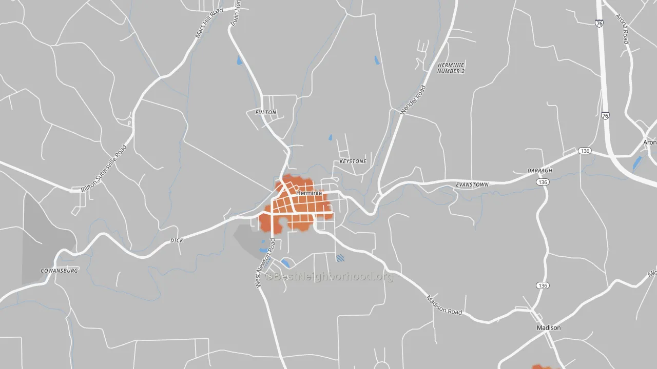 Bike Grade map of 15637, PA