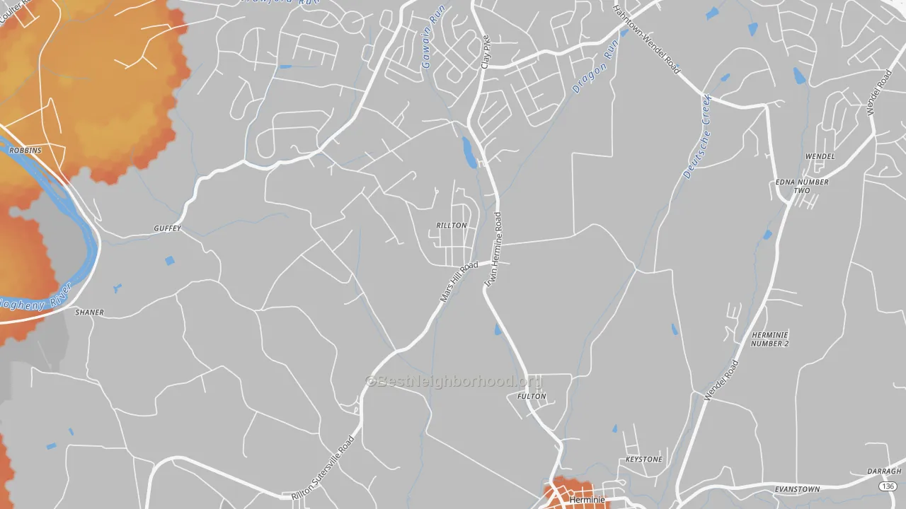 Bike Grade map of 15678, PA