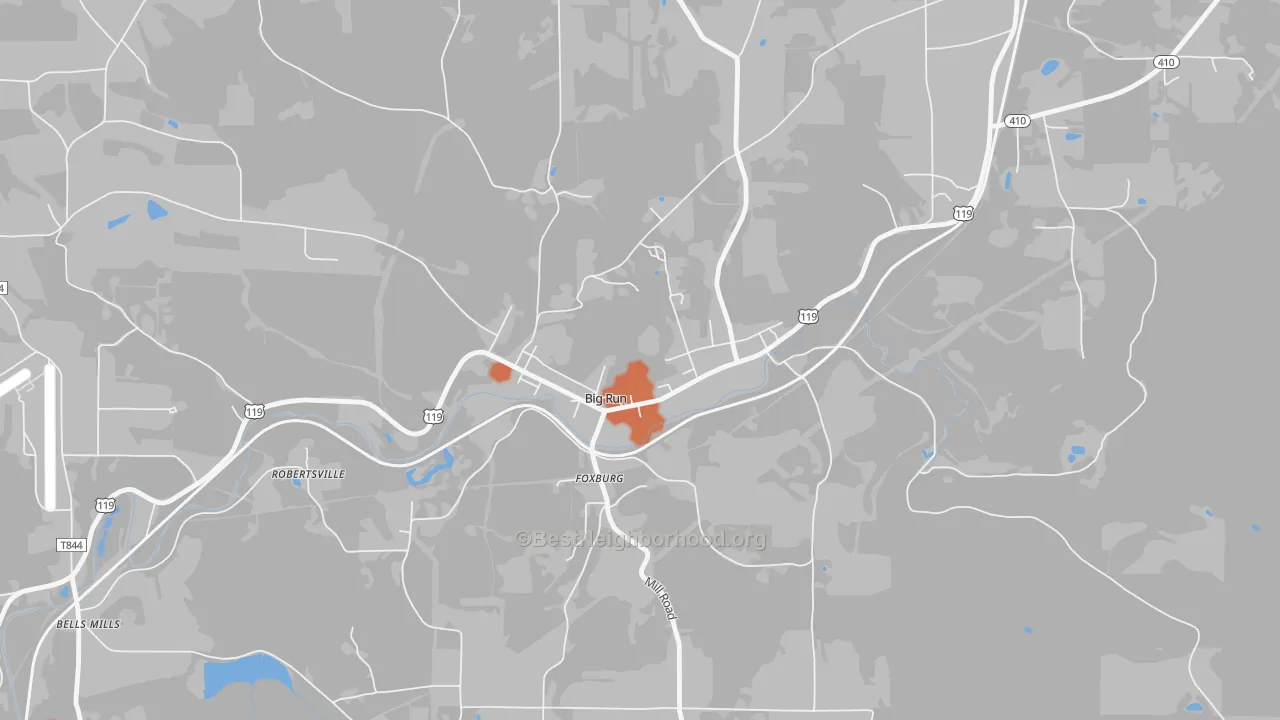 Bike Grade map of 15715, PA