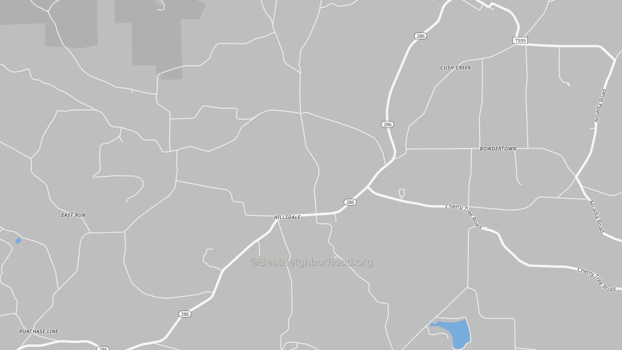 Bike Grade map of 15746, PA