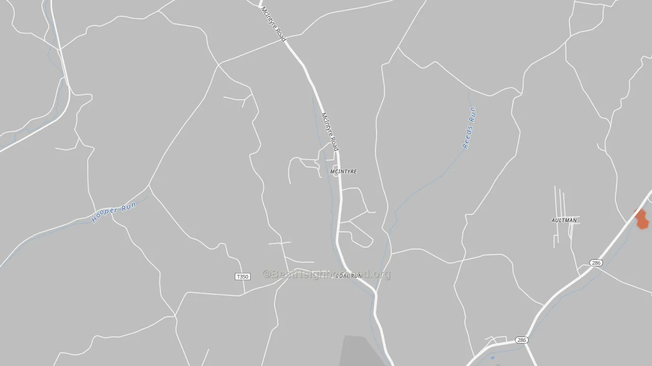 Bike Grade map of 15756, PA