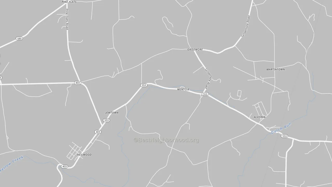 Bike Grade map of 15761, PA