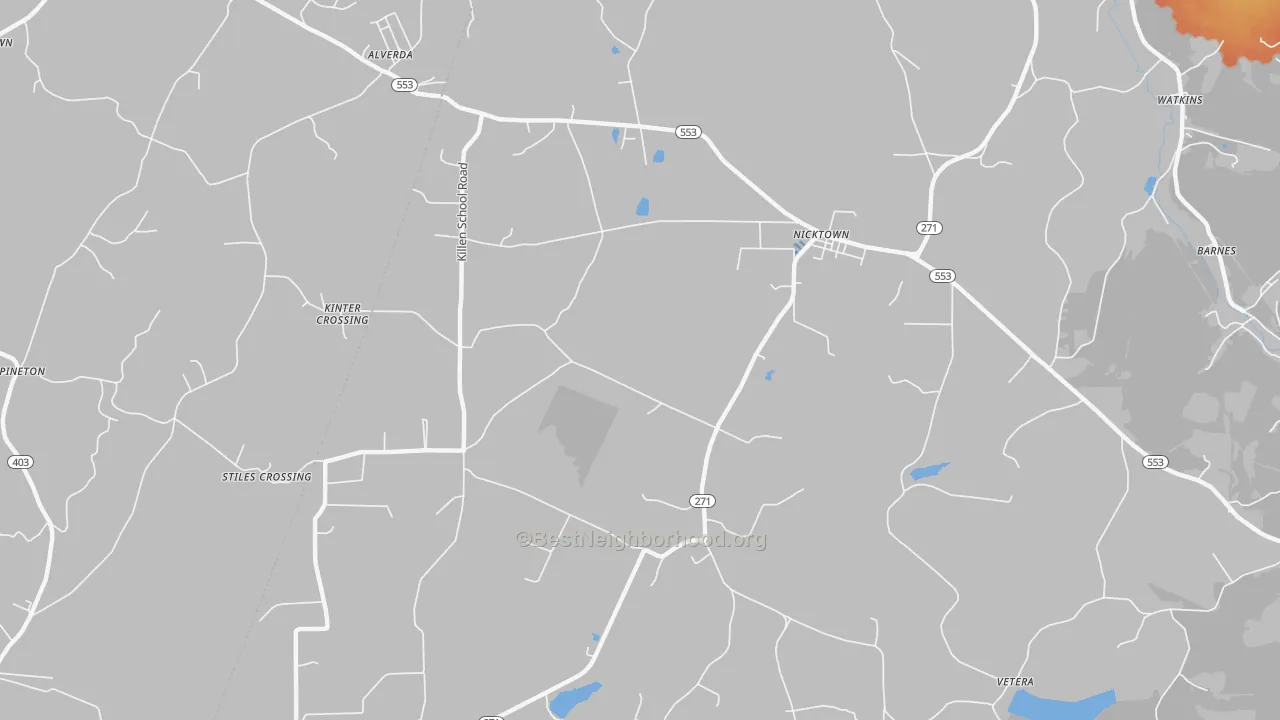 Bike Grade map of 15762, PA