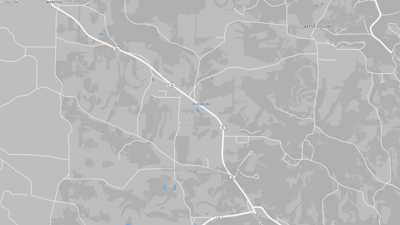 Bike Grade map of 15764, PA
