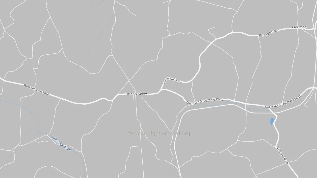Bike Grade map of 15783, PA