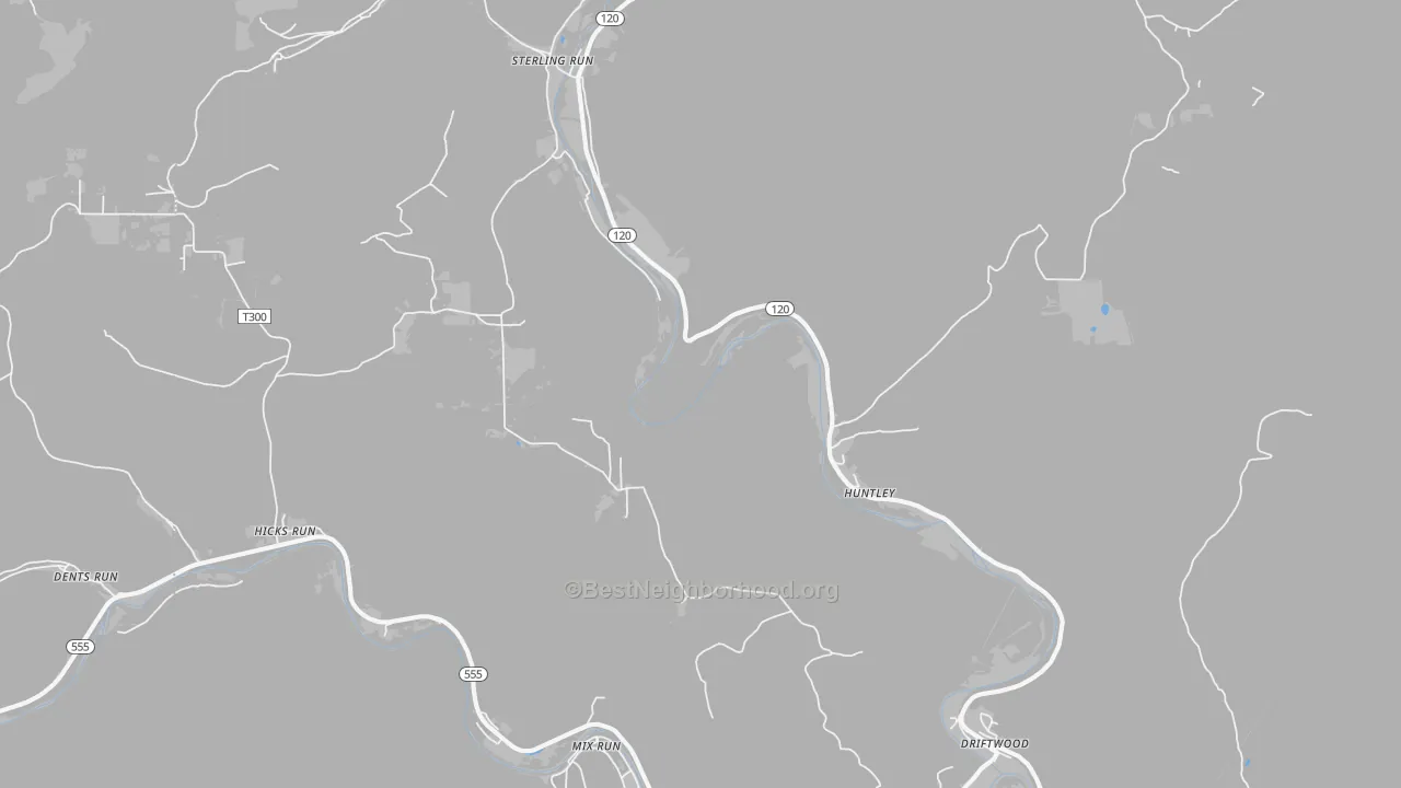 Bike Grade map of 15832, PA