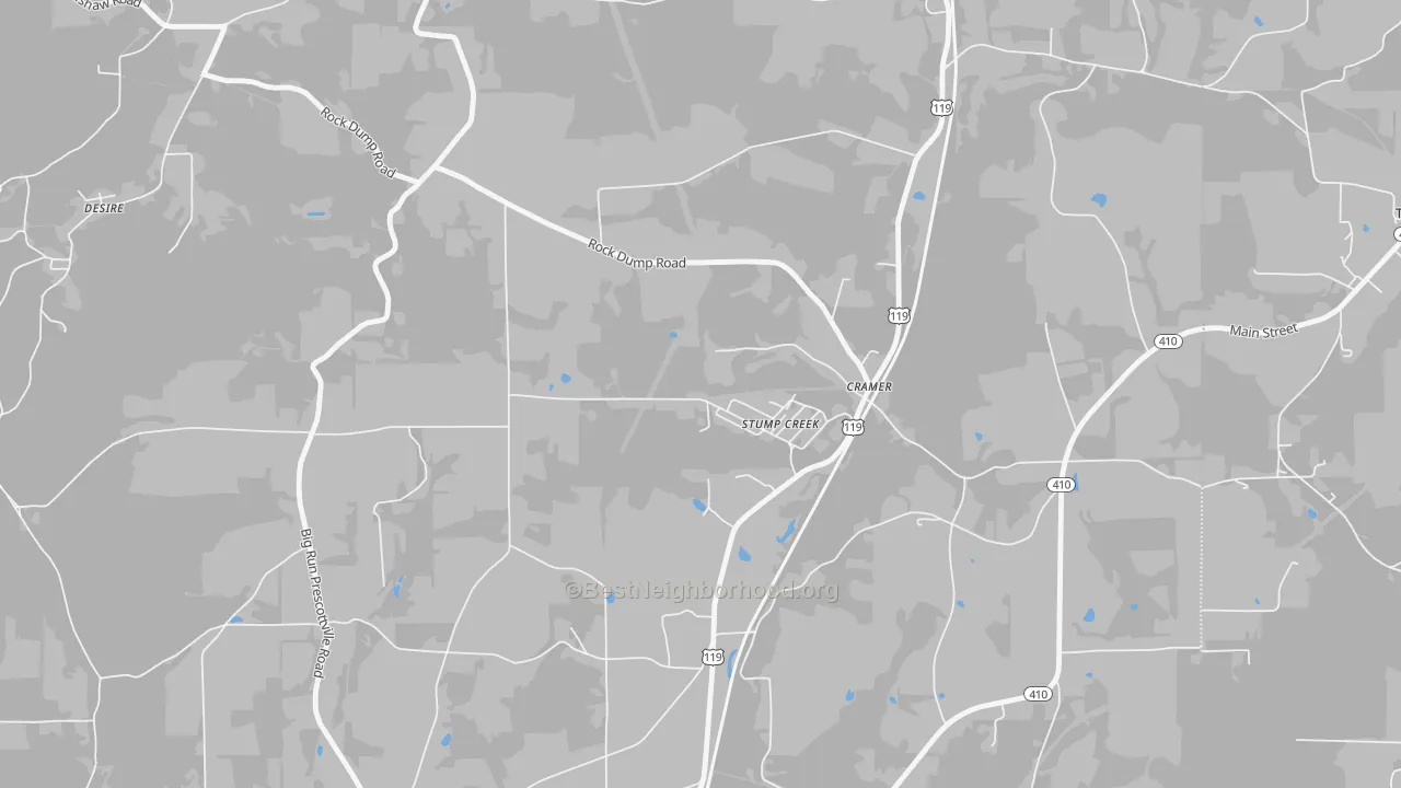 Bike Grade map of 15863, PA