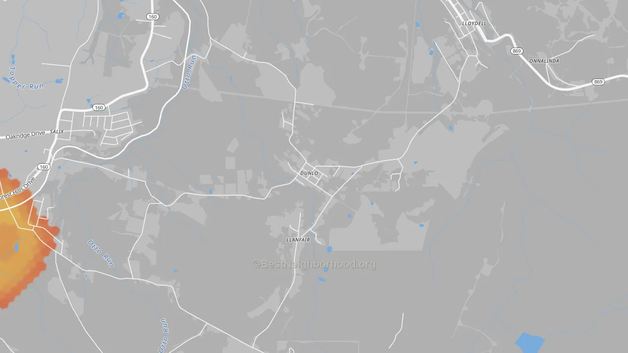 Bike Grade map of 15930, PA