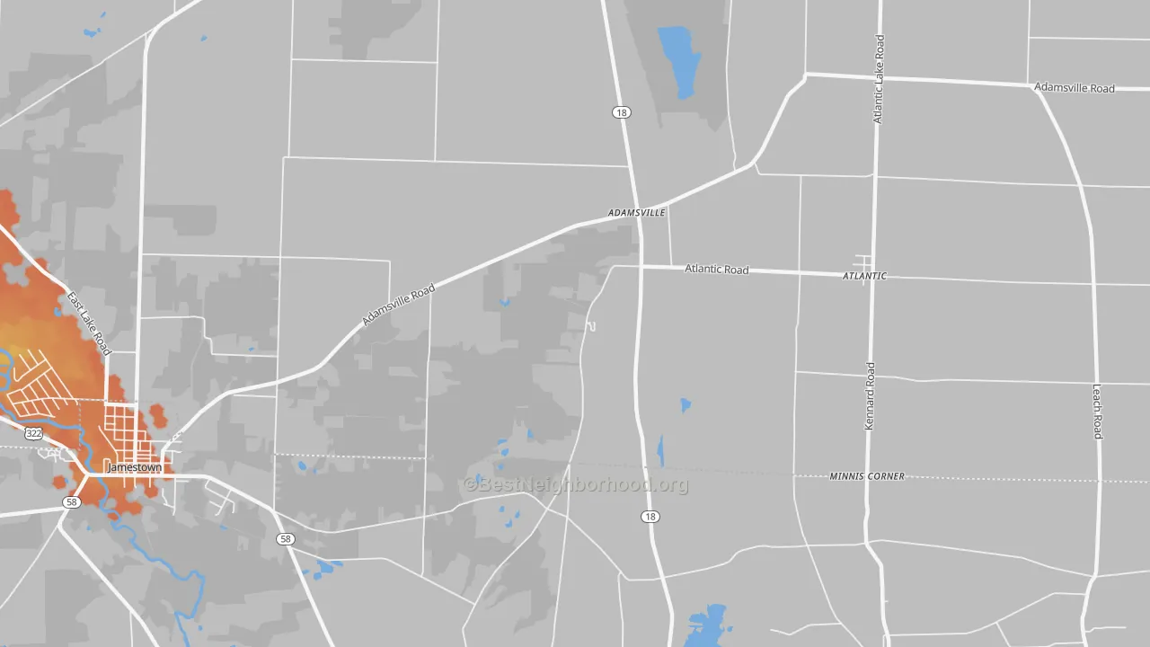 Bike Grade map of 16110, PA