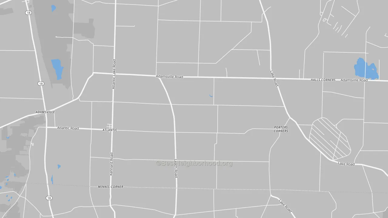 Bike Grade map of 16111, PA