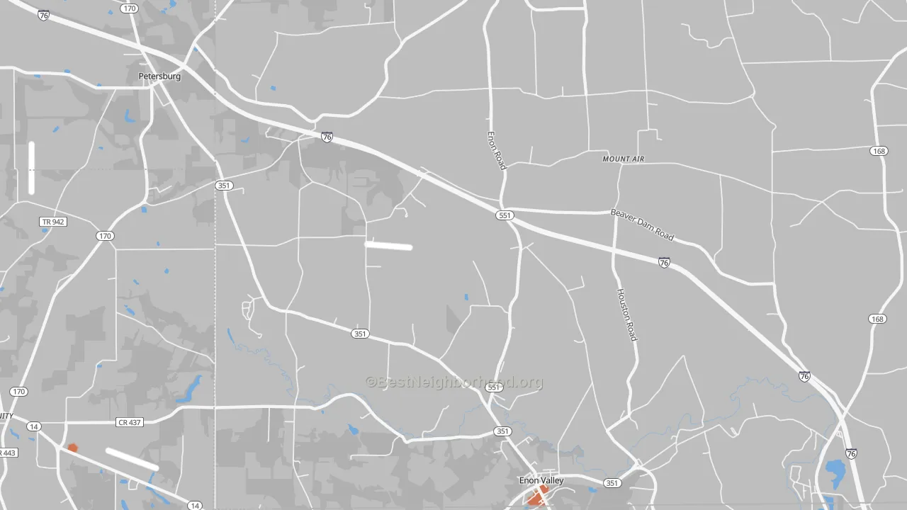 Bike Grade map of 16120, PA