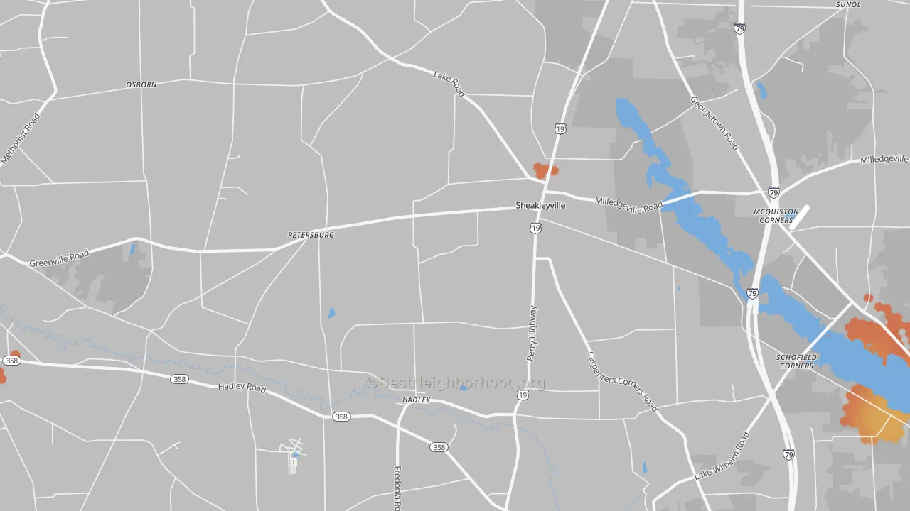 Bike Grade map of 16130, PA