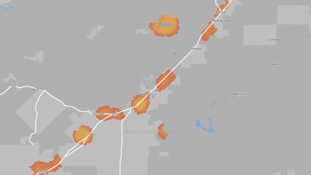 Bike Grade map of 16239, PA