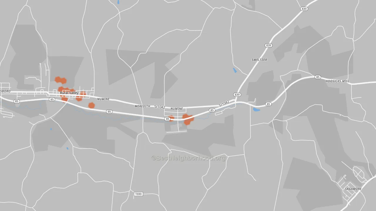 Bike Grade map of 16244, PA