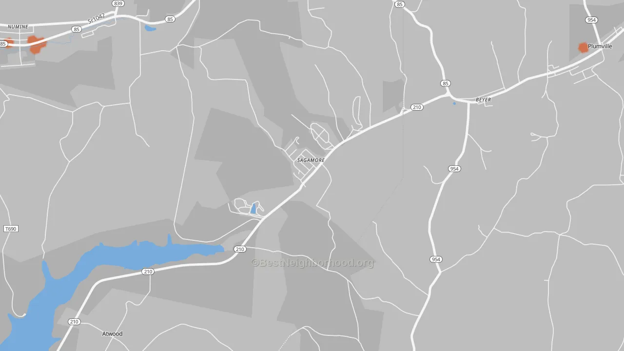 Bike Grade map of 16250, PA