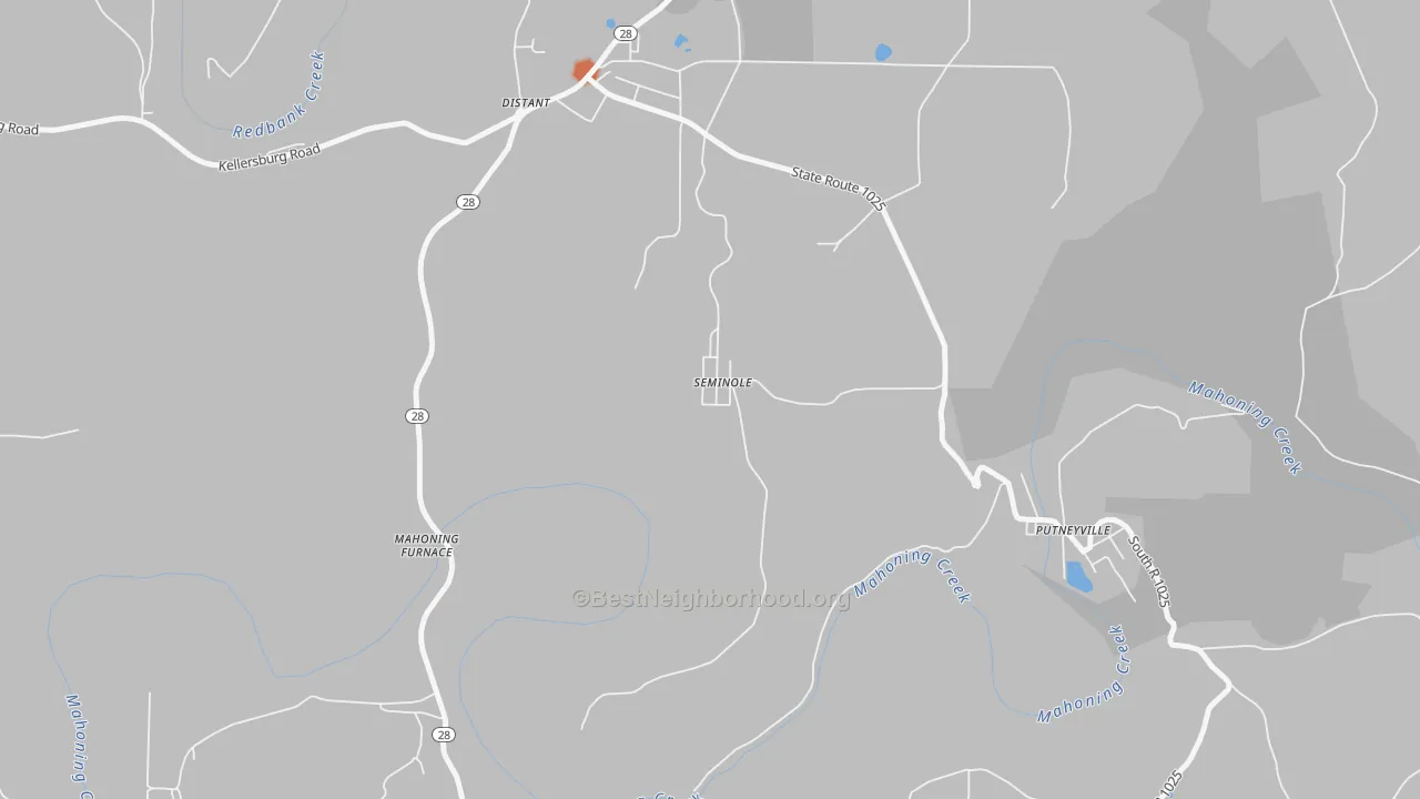 Bike Grade map of 16253, PA