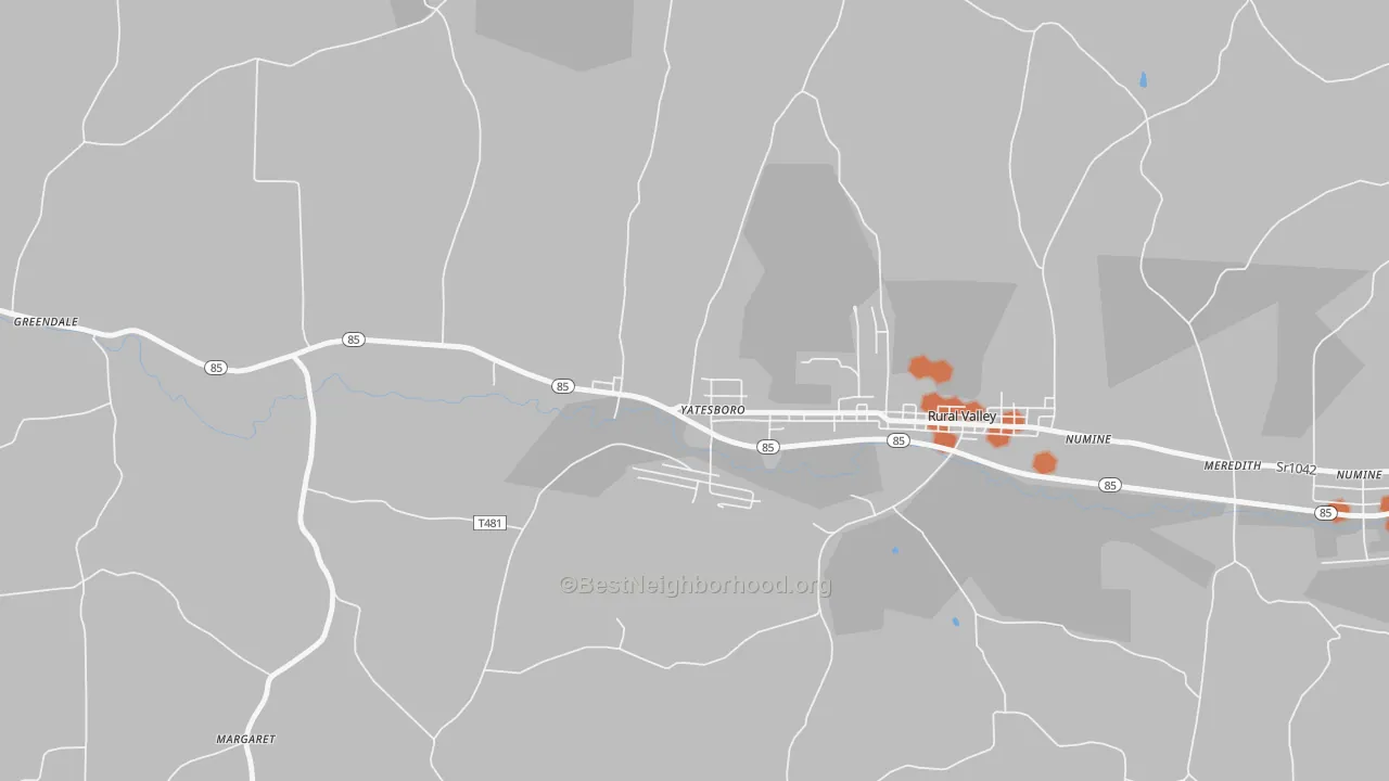 Bike Grade map of 16263, PA