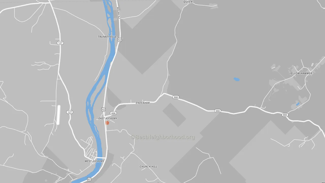 Bike Grade map of 16322, PA