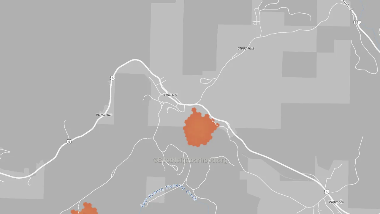 Bike Grade map of 16333, PA