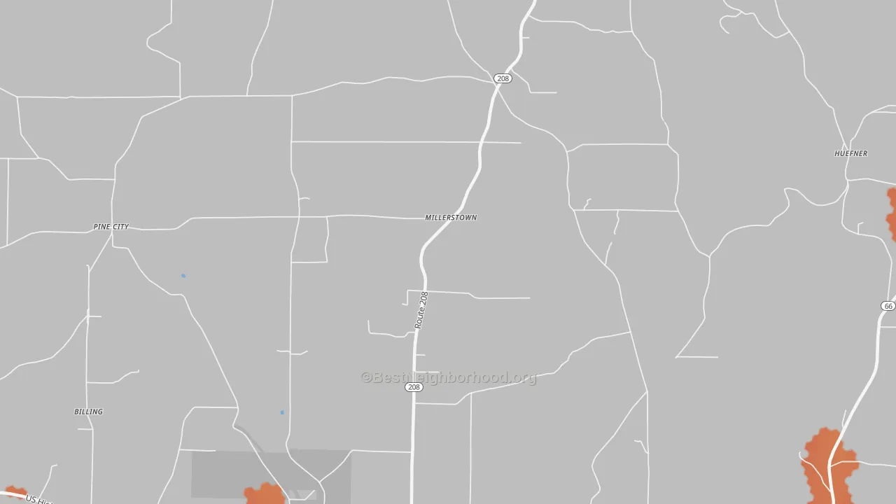 Bike Grade map of 16334, PA