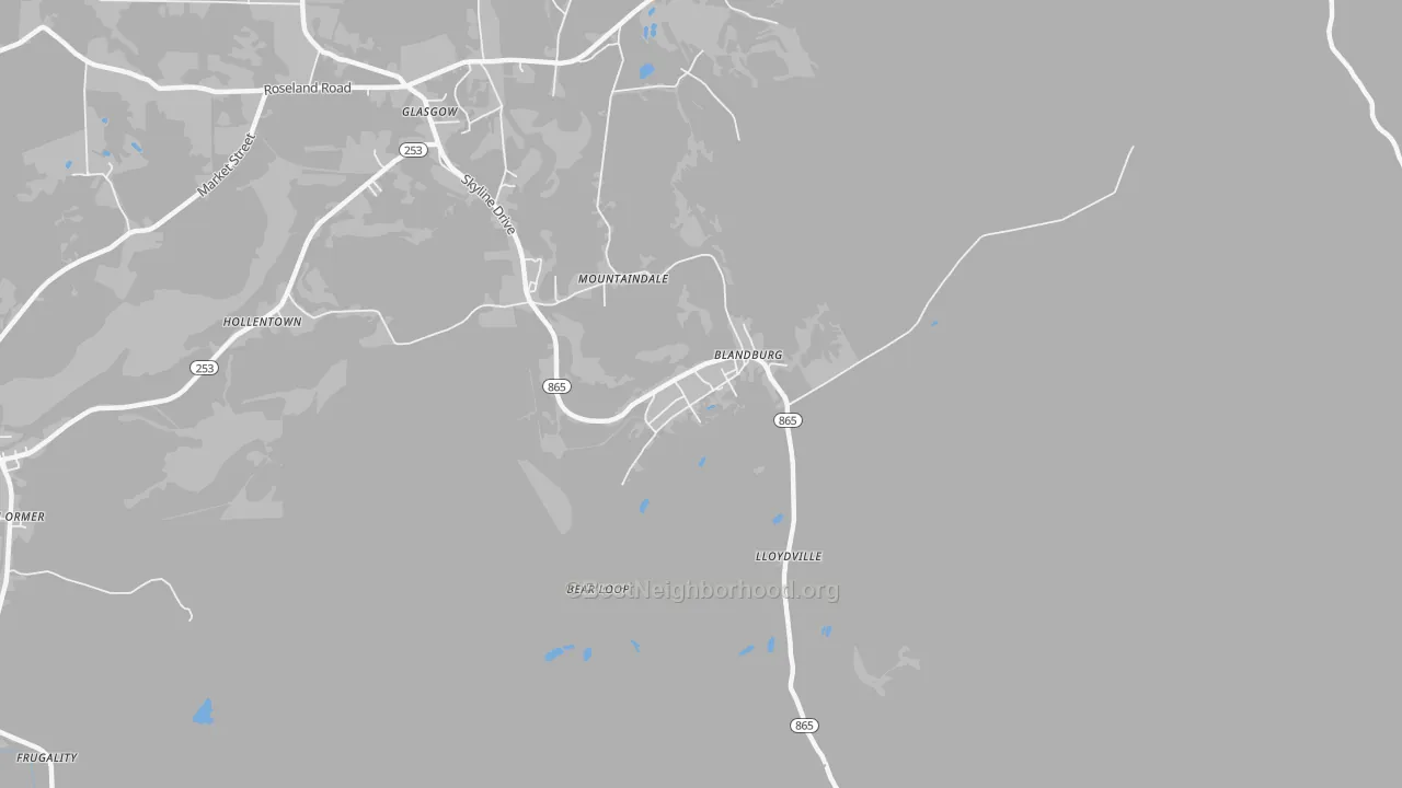 Bike Grade map of 16619, PA