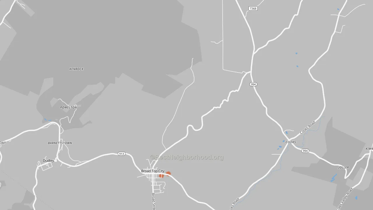 Bike Grade map of 16621, PA